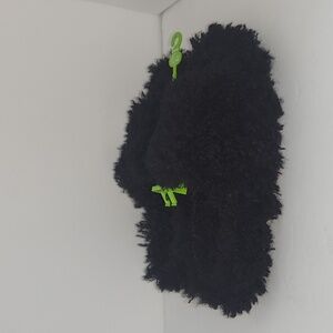 CROCS Cozy Black Fuzzy Slides